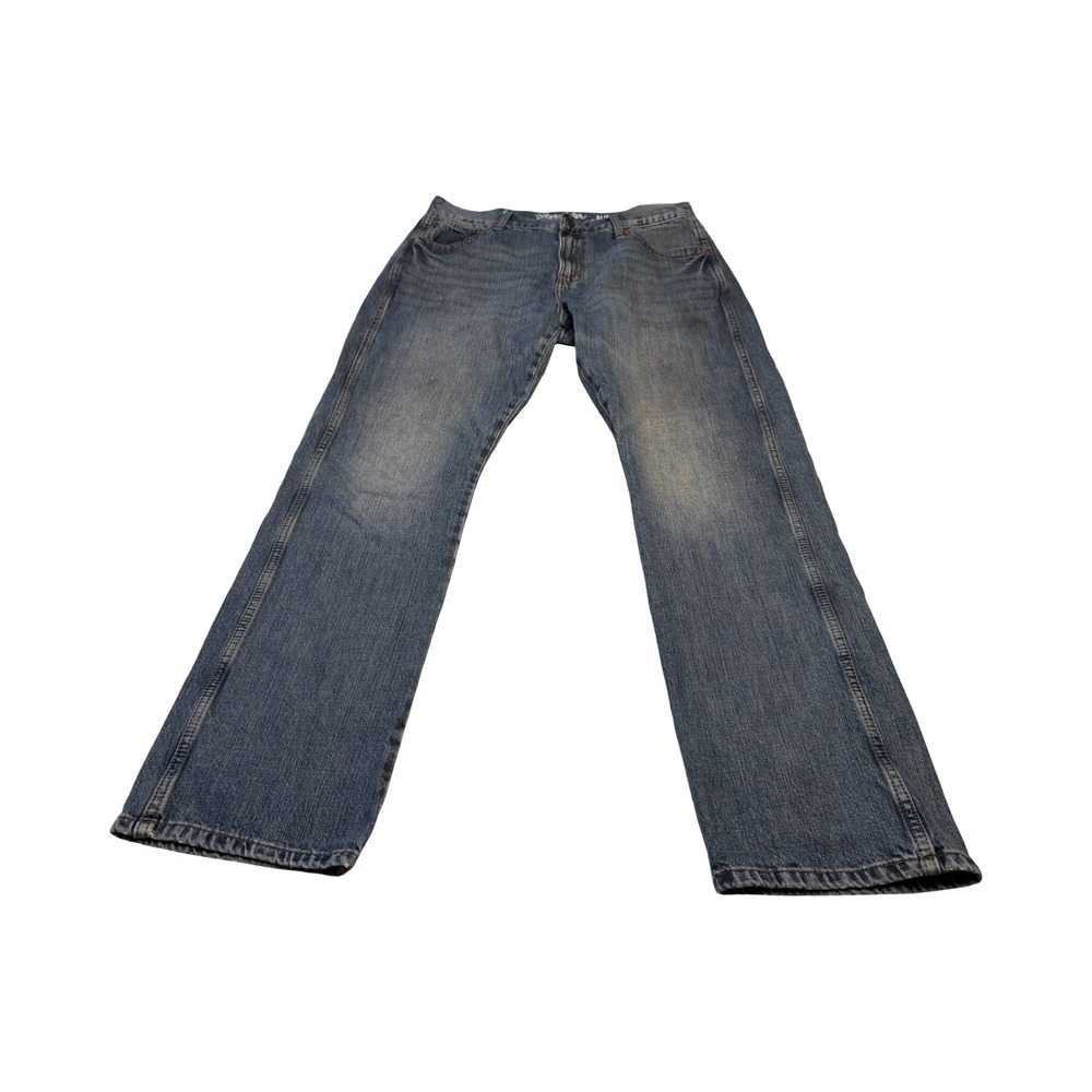 Wrangler Retro Slim Straight Leg Jeans Mens 33x32 Blue‎ Denim 1088MWZDK